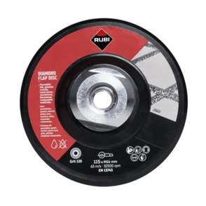 Rubi 115mm 200 Grit Diamond Grinding Flap Disk