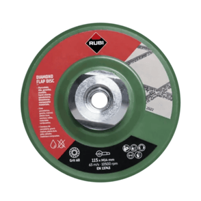 Rubi 115mm 50/60 Grit Diamond Grinding Flap Disk