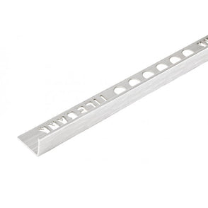 Tile Bank 12MM Square Edge Brushed Silver Trim 2.5M