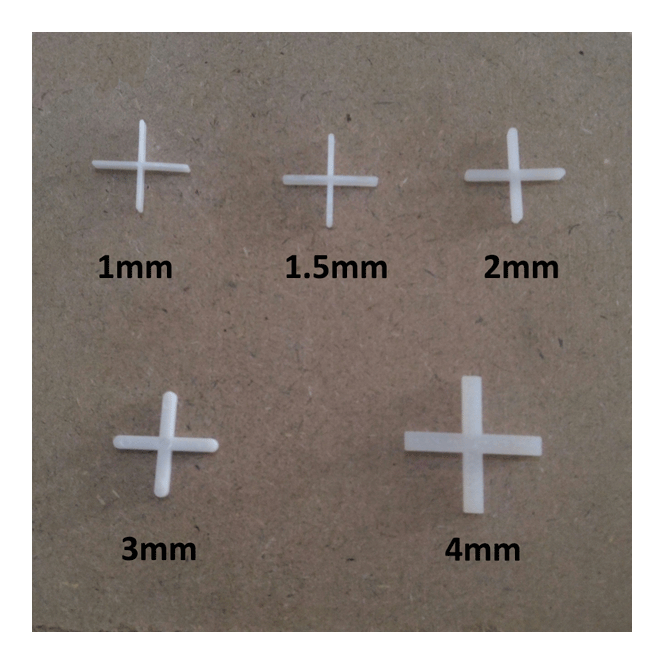 2mm Cross Shaped Tile Spacers (250 Pcs)