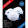 Tile Bank 3 x Dust Mask FFP1 Approved Face Mask Valve Adjustable Strip Bacteria Filtration