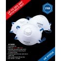 Tile Bank 3 x Dust Mask FFP1 Approved Face Mask Valve Adjustable Strip Bacteria Filtration