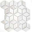3D Calacatta Matt 30.5cm x 26.5cm Mosaic Tile
