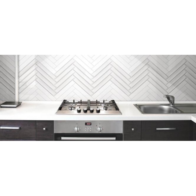 3D Chic Metro White 6.2cm x 38.2cm Wall Tile