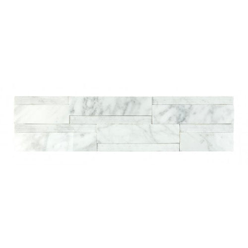 3D Convec Carrara White 10cm x 40cm Marble Tile