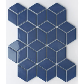 3D Gloss Buckingham Blue 30.5cm x 26.5cm Mosaic