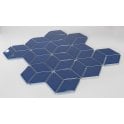 3D Gloss Buckingham Blue 30.5cm x 26.5cm Mosaic
