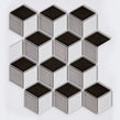 3D Gloss Mix Black 30.5cm x 26.5cm Mosaic