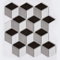 3D Gloss Mix Black 30.5cm x 26.5cm Mosaic