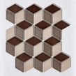 3D Gloss Mix Brown 30.5cm x 26.5cm Mosaic