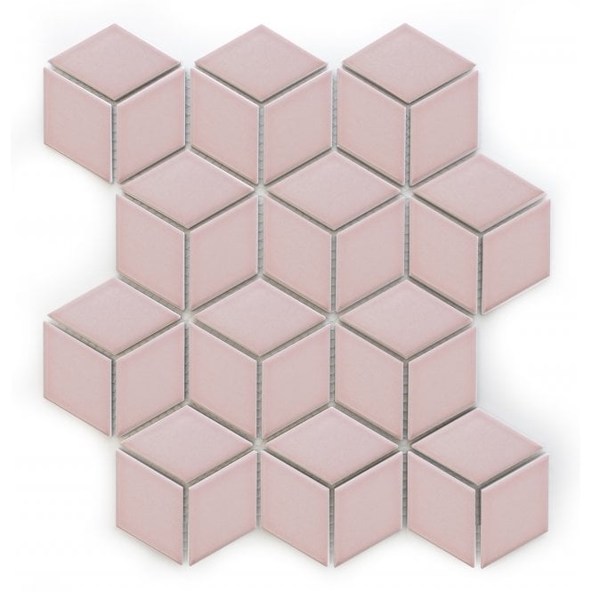 3D Gloss Pink 30.5cm x 26.5cm Mosaic