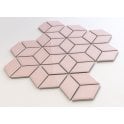 3D Gloss Pink 30.5cm x 26.5cm Mosaic