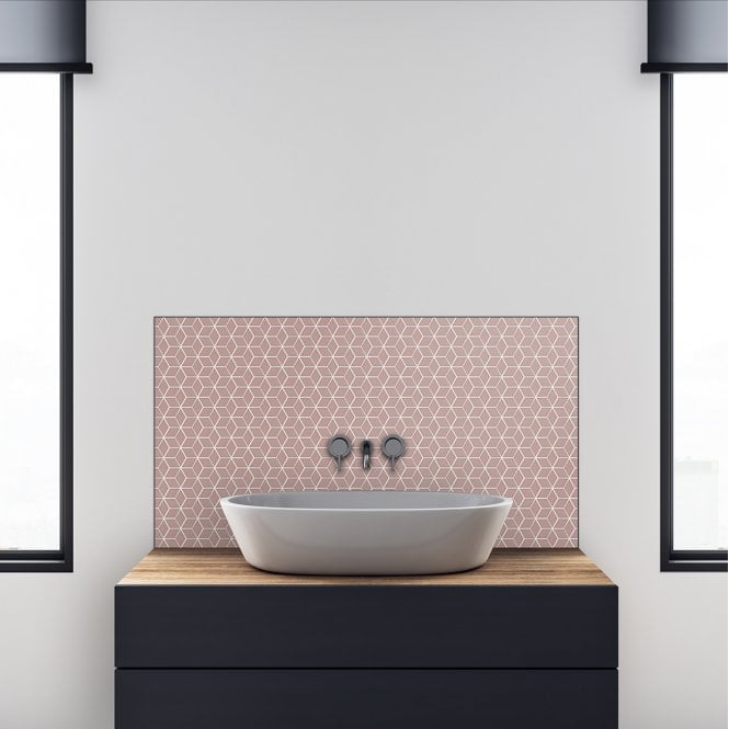 3D Gloss Pink 30.5cm x 26.5cm Mosaic