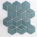 3D Gloss Teal 30.5cm x 26.5cm Mosaic