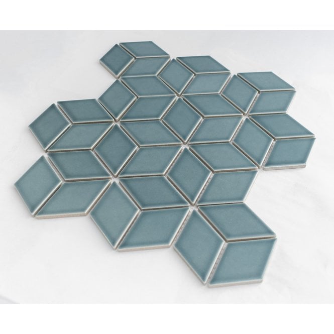 3D Gloss Teal 30.5cm x 26.5cm Mosaic