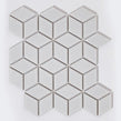 3D Gloss White 30.5cm x 26.6cm (4.8cm x 4.8cm) Mosaic Tile