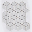 3D Gloss White 30.5cm x 26.6cm (4.8cm x 4.8cm) Mosaic Tile