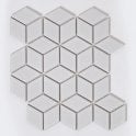 3D Gloss White 30.5cm x 26.6cm (4.8cm x 4.8cm) Mosaic Tile