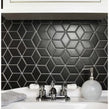 3D Matt Black 30.5cm x 26.6cm (4.8cm x 4.8cm) Mosaic Tile