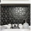 3D Matt Black 30.5cm x 26.6cm (4.8cm x 4.8cm) Mosaic Tile