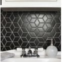 3D Matt Black 30.5cm x 26.6cm (4.8cm x 4.8cm) Mosaic Tile
