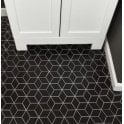 3D Matt Black 30.5cm x 26.6cm (4.8cm x 4.8cm) Mosaic Tile