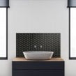 3D Matt Black 30.5cm x 26.6cm (4.8cm x 4.8cm) Mosaic Tile