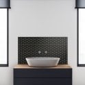3D Matt Black 30.5cm x 26.6cm (4.8cm x 4.8cm) Mosaic Tile