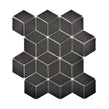 3D Matt Black 30.5cm x 26.6cm (4.8cm x 4.8cm) Mosaic Tile