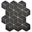 3D Matt Black 30.5cm x 26.6cm (4.8cm x 4.8cm) Mosaic Tile