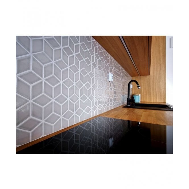 3D Matt Grey 30.5cm x 26.5cm Mosaic