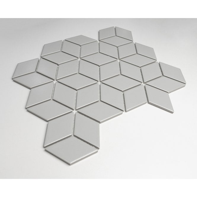 3D Matt Grey 30.5cm x 26.5cm Mosaic