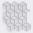 3D Matt White 30.5cm x 26.6cm Mosaic