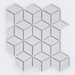 3D Matt White 30.5cm x 26.6cm Mosaic