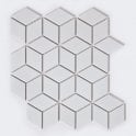 3D Matt White 30.5cm x 26.6cm Mosaic
