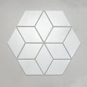 3D XL Matt White 34.5cm x 30cm (8.5cm x 14.72cm) Mosaic Tile