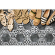 Abril Black 17.5cm x 15cm Wall & Floor Hexagon Tile