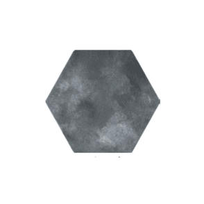 Abril Black 17.5cm x 15cm Wall & Floor Hexagon Tile