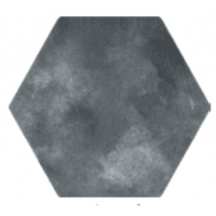 Abril Black 17.5cm x 15cm Wall & Floor Hexagon Tile