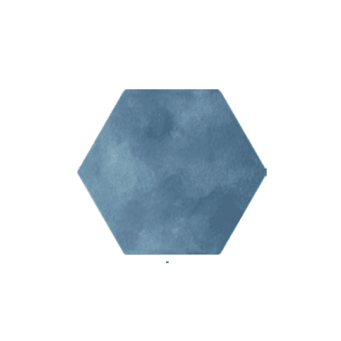 Abril Blue 17.5cm x 15cm Wall & Floor Hexagon Tile
