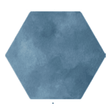 Abril Blue 17.5cm x 15cm Wall & Floor Hexagon Tile