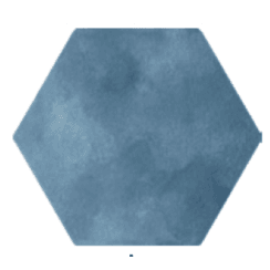 Abril Blue 17.5cm x 15cm Wall & Floor Hexagon Tile