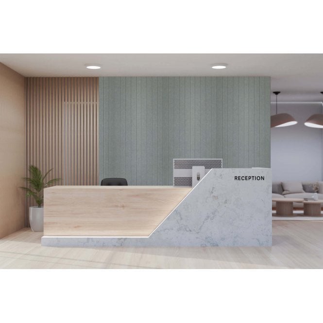Acoustic Groove Grey Felt Panel 240cm x 60cm