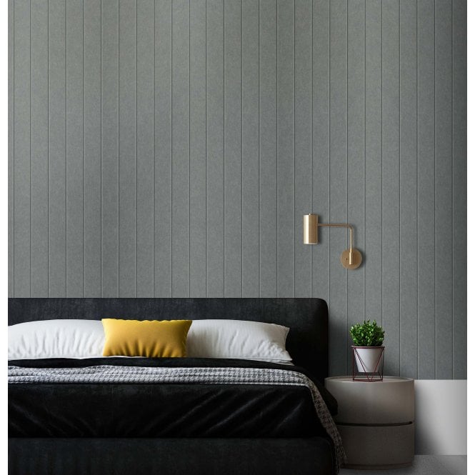 Acoustic Groove Grey Felt Panel 240cm x 60cm