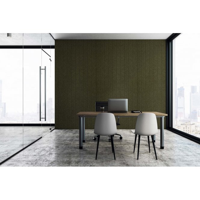 Acoustic Groove Olive Brown Felt Panel 240cm x 60cm
