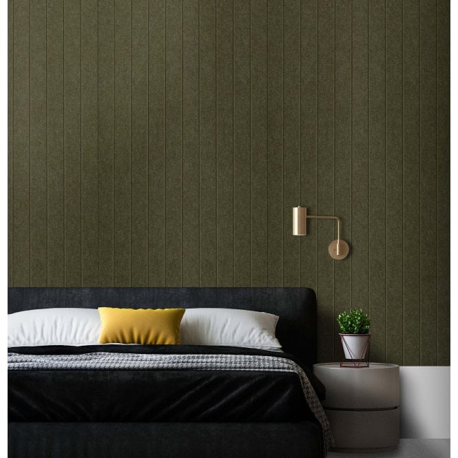 Acoustic Groove Olive Brown Felt Panel 240cm x 60cm