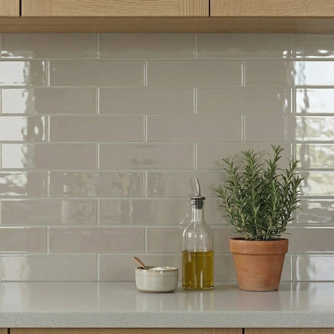 Acquarella Antic Green 7.5cm x 30cm Wall Tile