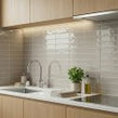 Acquarella Antic Soft Grey 7.5cm x 30cm Wall Tile