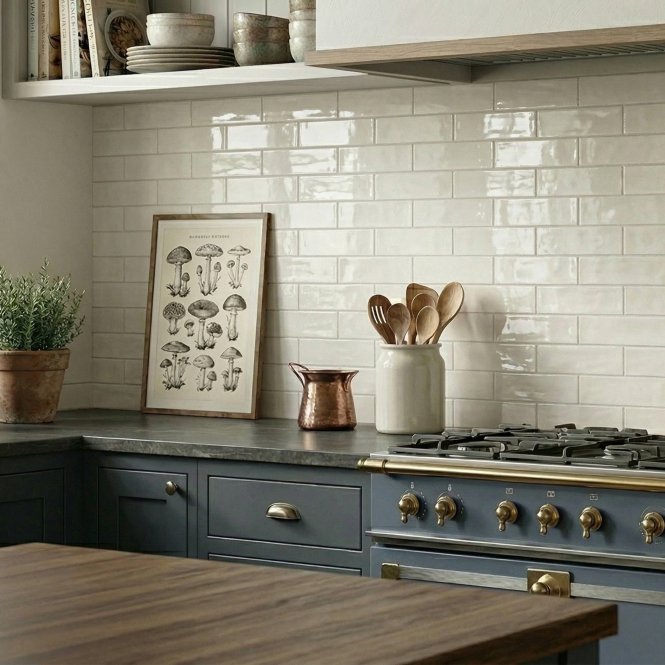 Acquarella Cream 7.5cm x 30cm Wall Tilecm Wall Tile