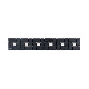 Adria Black Stone 5cm x 30cm Border Tile